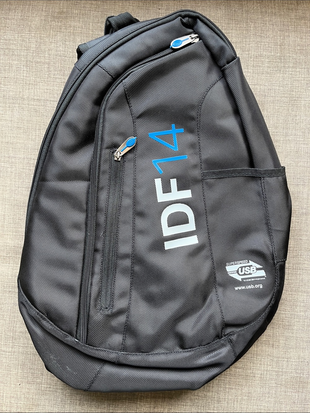 Intel Promo Bag IDF14 Unused Black Sling Laptop Backpack